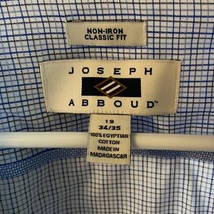 Joseph abound cufflinks sleeve 19 inch neck, 34,35 inch sleeve